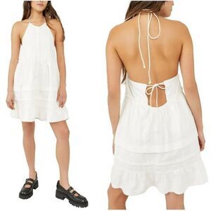 Free People Desert Days Sleeveless White Minidress